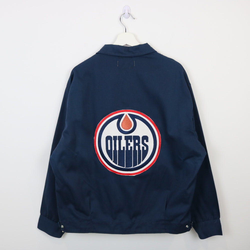 Reworked Vintage 80's Edmonton Oilers Work Jacket - XL-NEWLIFE Clothing