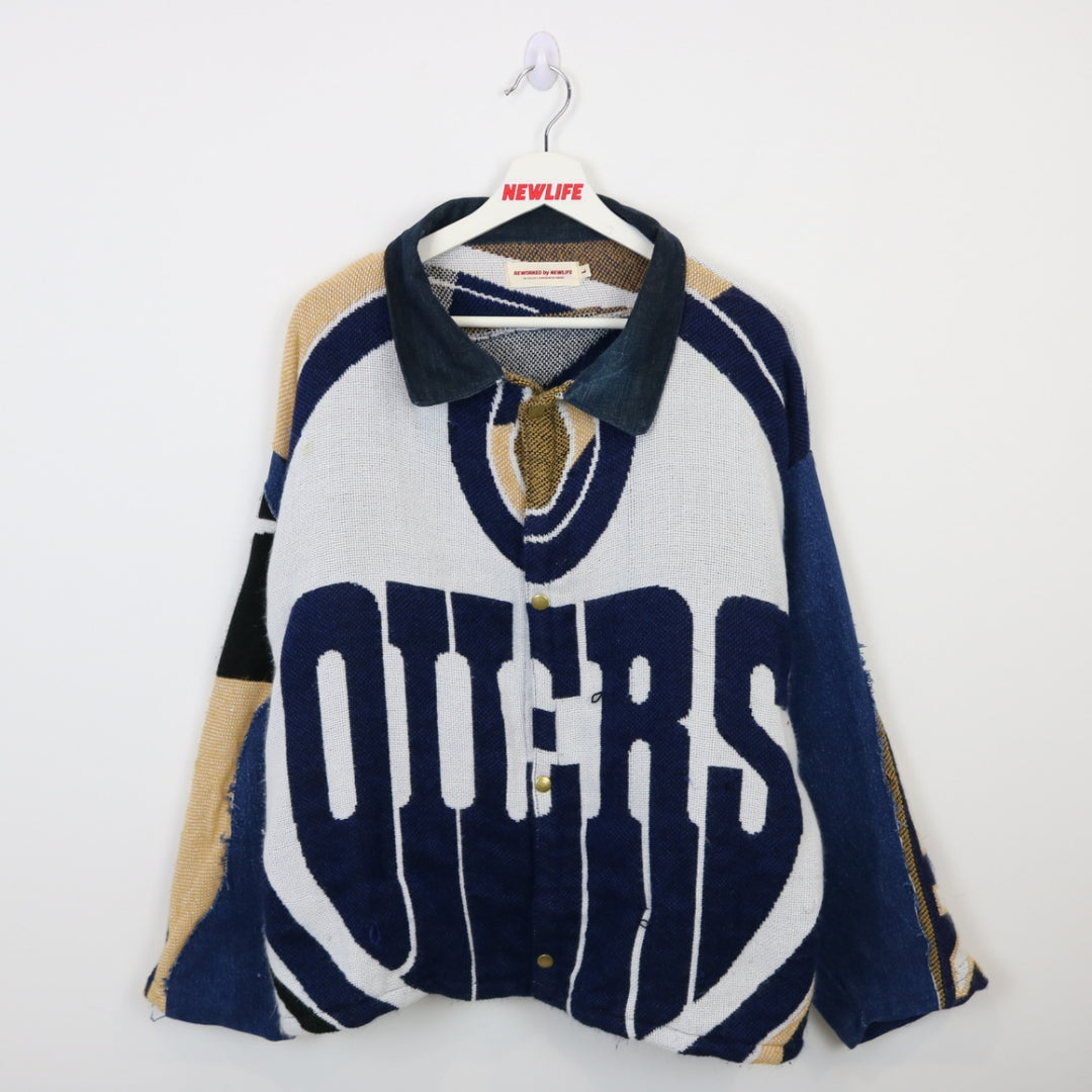 Reworked Vintage Edmonton Oilers Tapestry Jacket - L-NEWLIFE Clothing