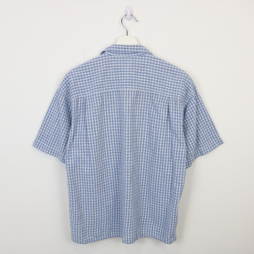 Vintage 90's Uniqlo Plaid Short Sleeve Button Up - S-NEWLIFE Clothing