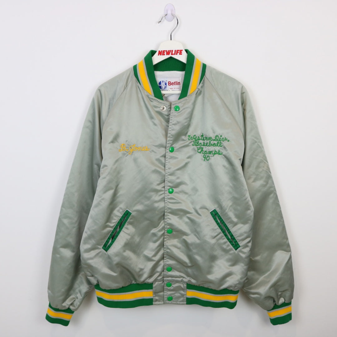 Vintage 1990 Baseball Champs Satin Jacket - L-NEWLIFE Clothing