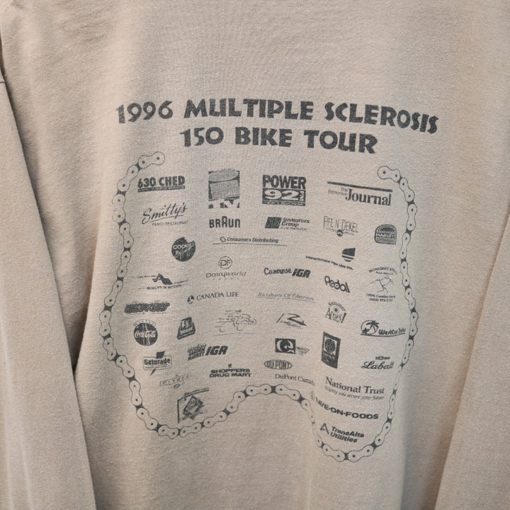 Vintage 1996 Multiple Sclerosis Bike Tour Long Sleeve - L-NEWLIFE Clothing