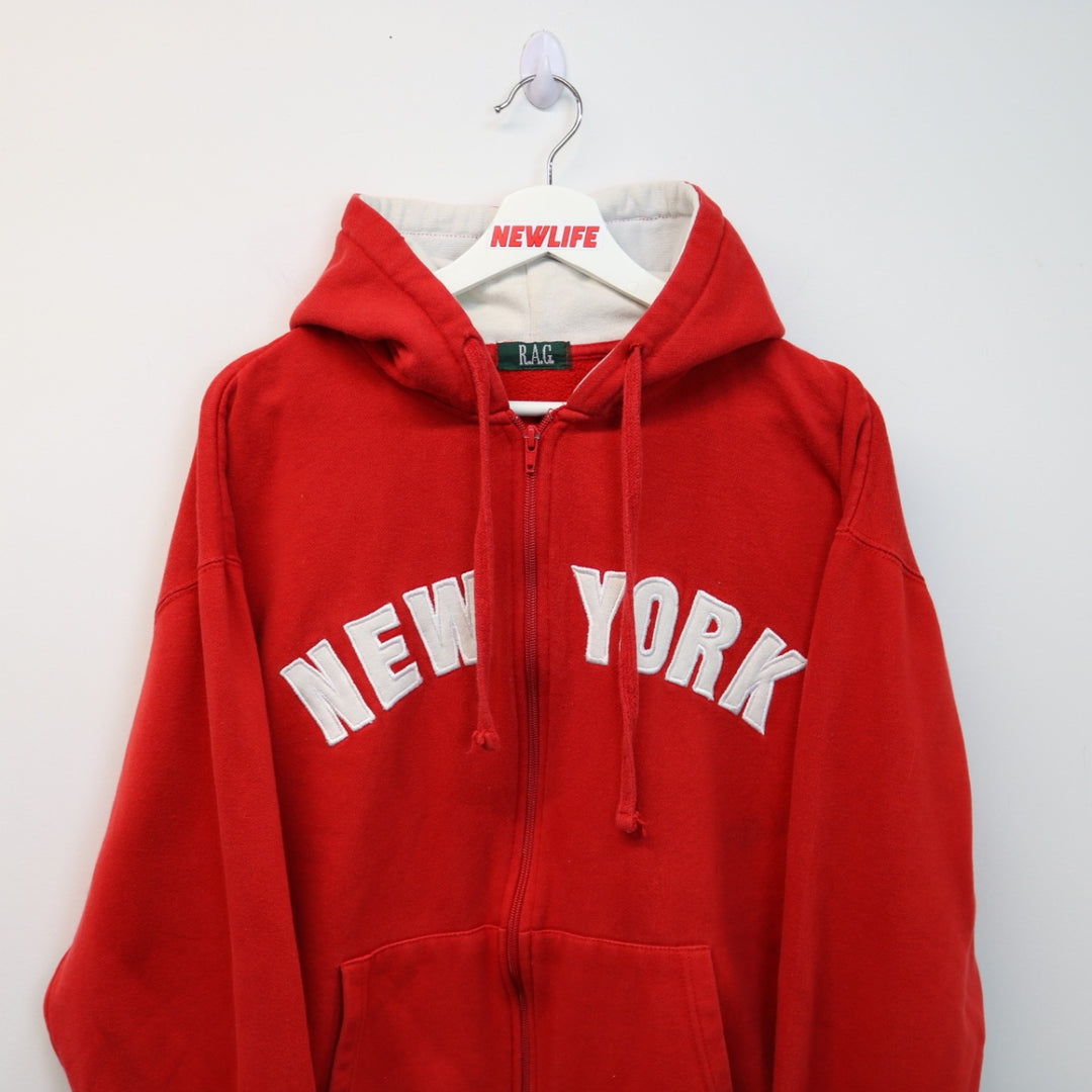 Vintage New York Zip Up Hoodie - L/XL-NEWLIFE Clothing