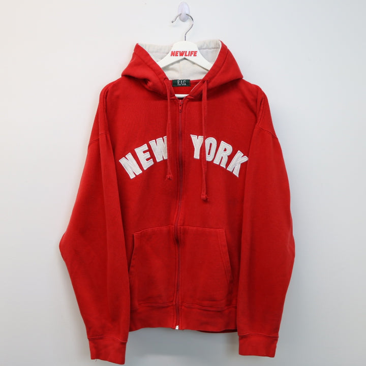 Vintage New York Zip Up Hoodie - L/XL-NEWLIFE Clothing