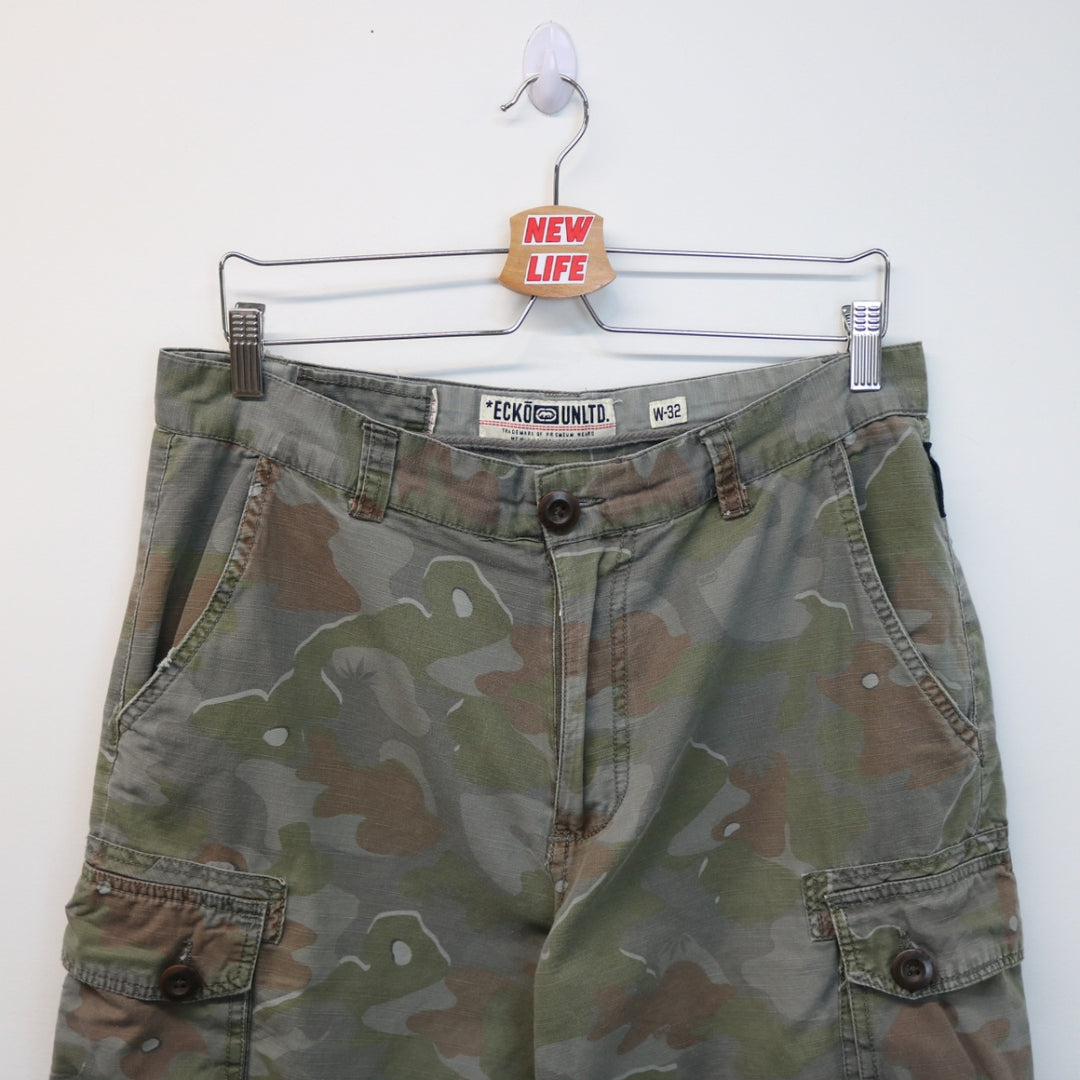 Y2K Ecko Unltd. Camo Cargo Shorts - 34"-NEWLIFE Clothing