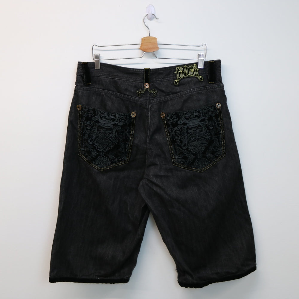 Vintage Coogi Embroidered Denim Shorts - 38"-NEWLIFE Clothing