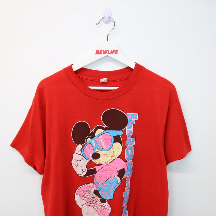 Vintage 80's Disney Mickey Mouse Florida Tee - M-NEWLIFE Clothing