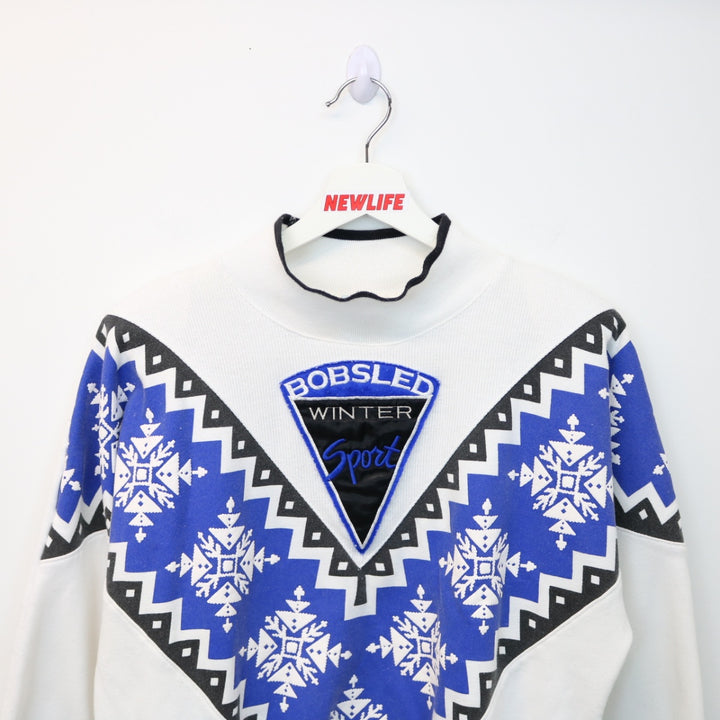 Vintage 90's Bobsled Winter Sport Crewneck - M-NEWLIFE Clothing