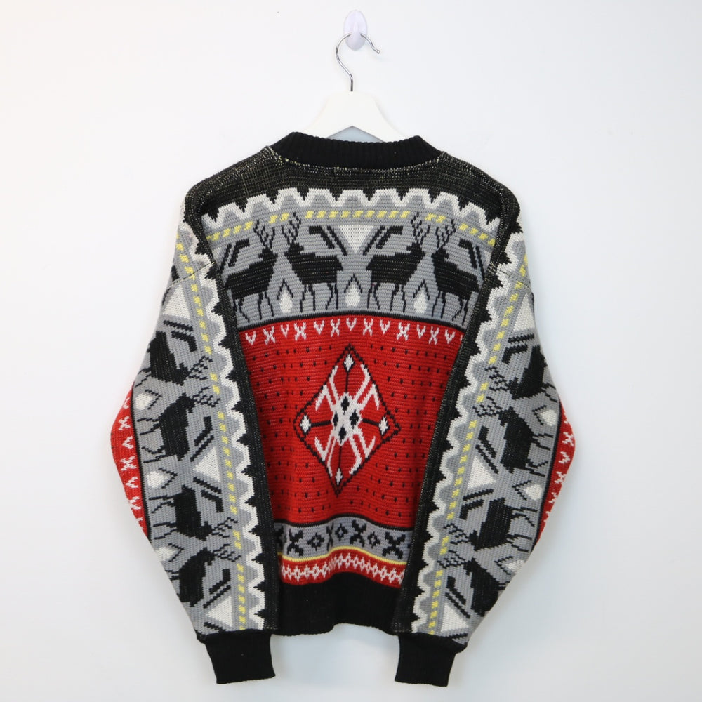 Vintage 80's Robert Stock Deer Knit Sweater - S-NEWLIFE Clothing
