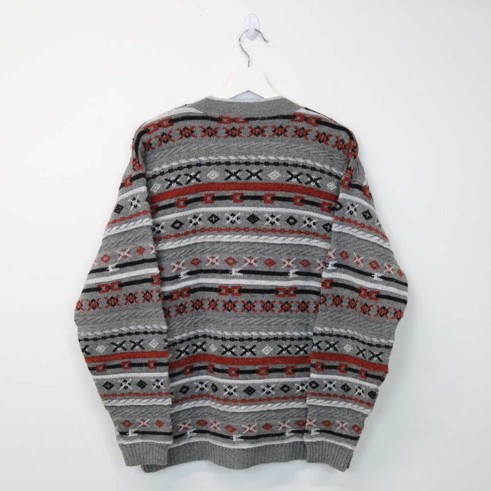 Vintage 90's Striped Knit Cardigan - S-NEWLIFE Clothing