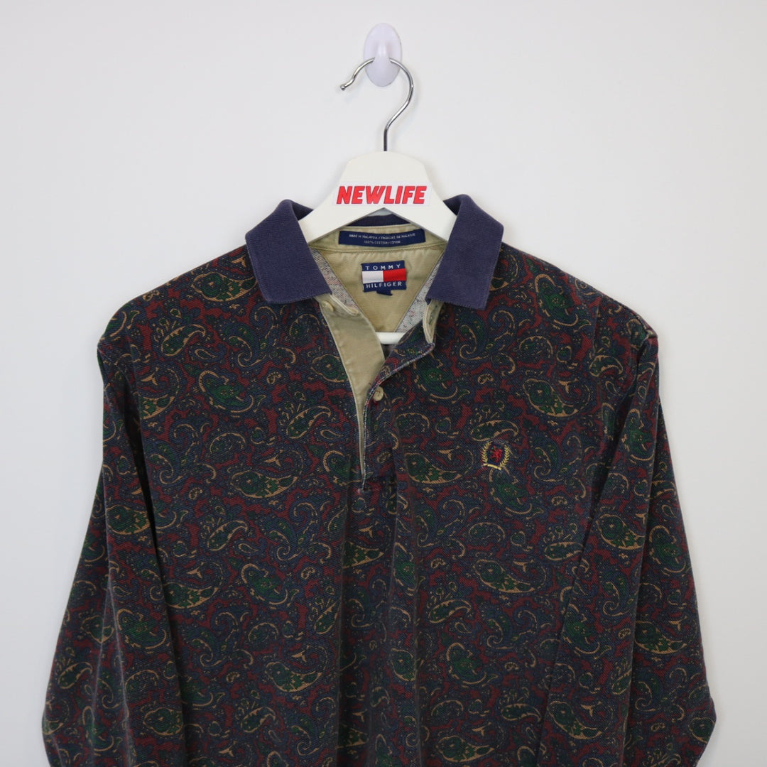 Vintage 90's Tommy Hilfiger Paisley Polo Shirt - XS-NEWLIFE Clothing