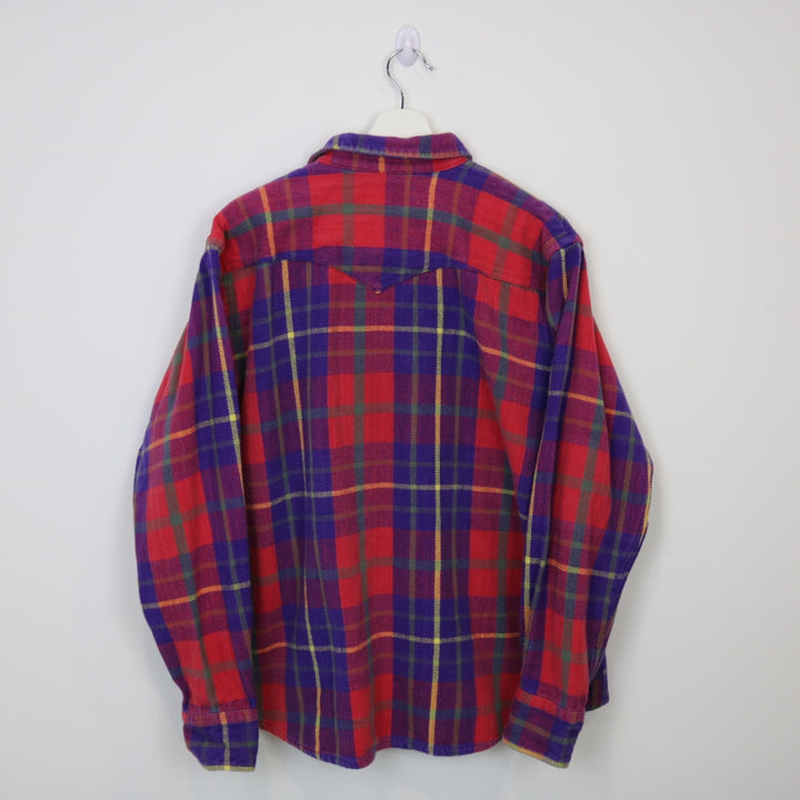 Vintage 90's Western Craft Plaid Flannel Button Up - XL-NEWLIFE Clothing