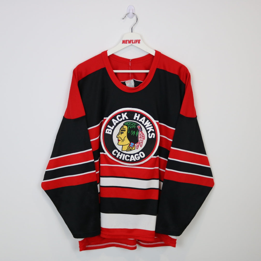 Vintage 80's Chicago Blackhawks Jeremy Roenick Jersey - L/XL-NEWLIFE Clothing