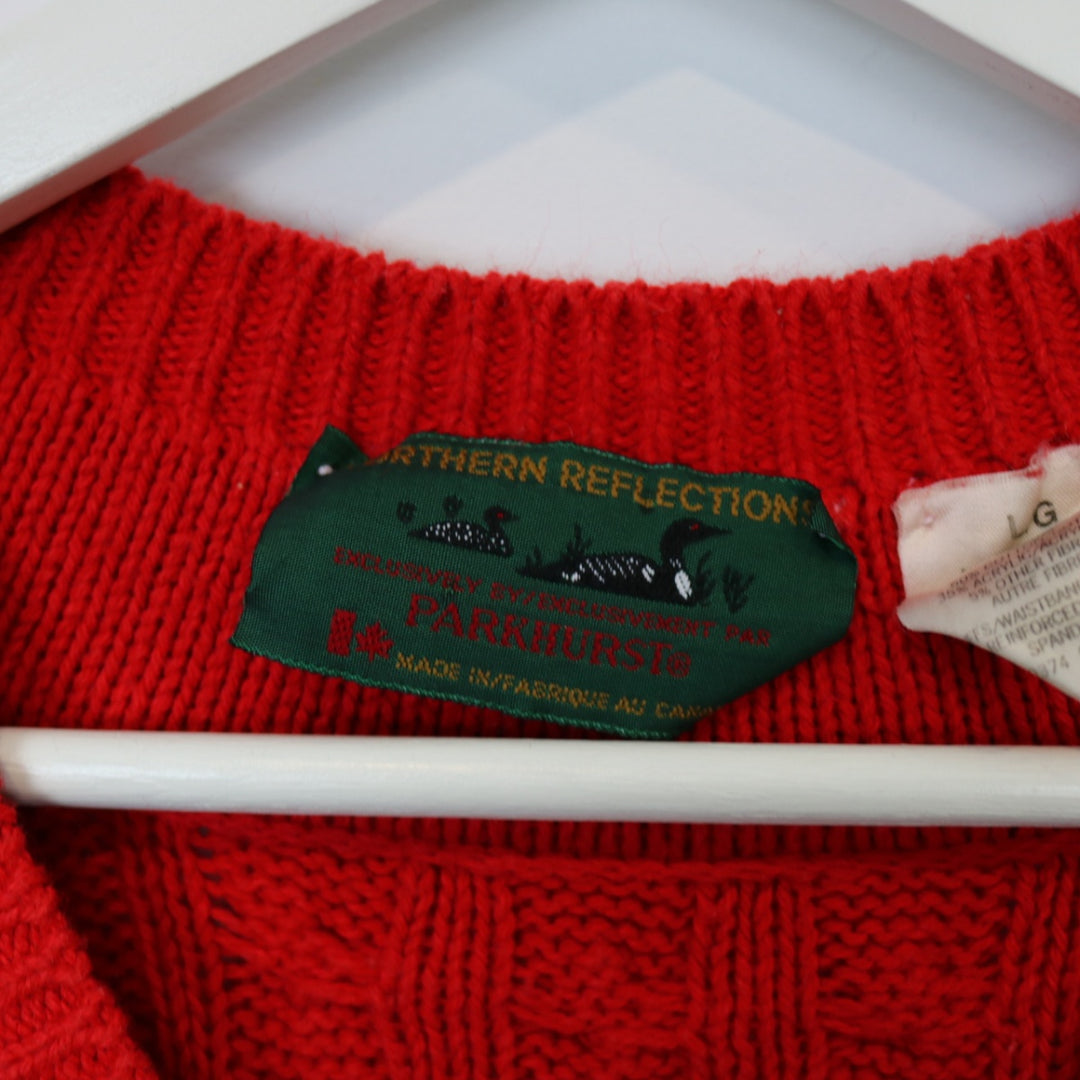 Vintage 90's Northern Reflections Cable Knit Sweater - L-NEWLIFE Clothing