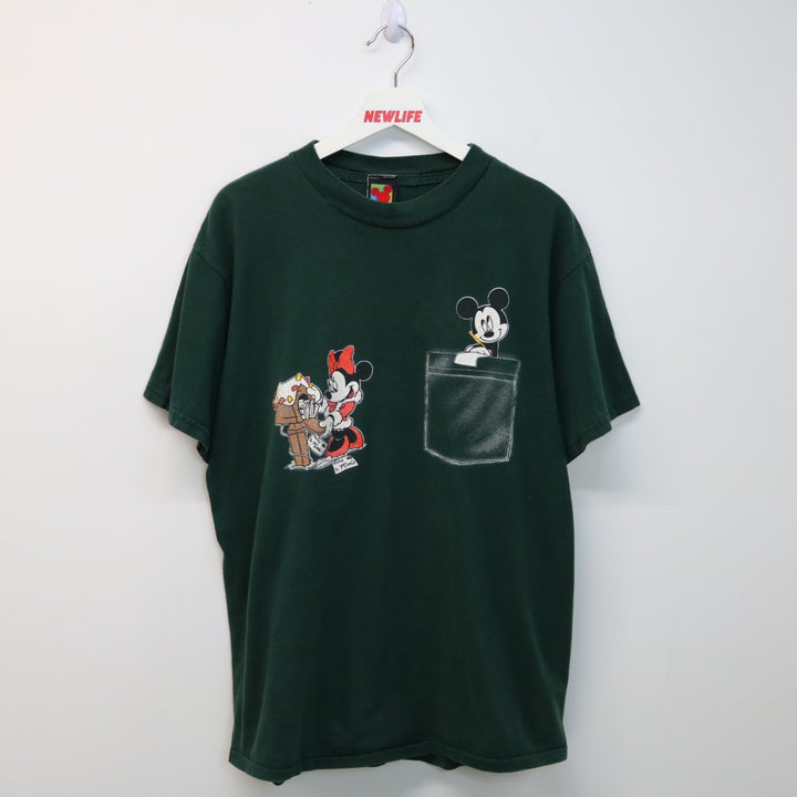 Vintage 90's Disney Mickey & Minnie Mouse Letter Tee - L-NEWLIFE Clothing
