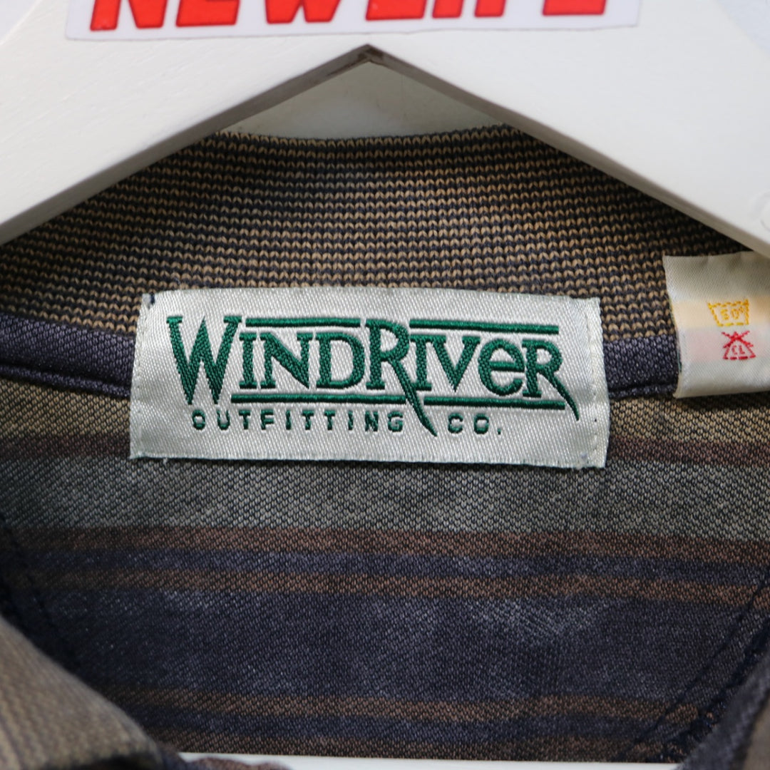 Vintage 90's Wind River Striped Polo Shirt - M/L-NEWLIFE Clothing