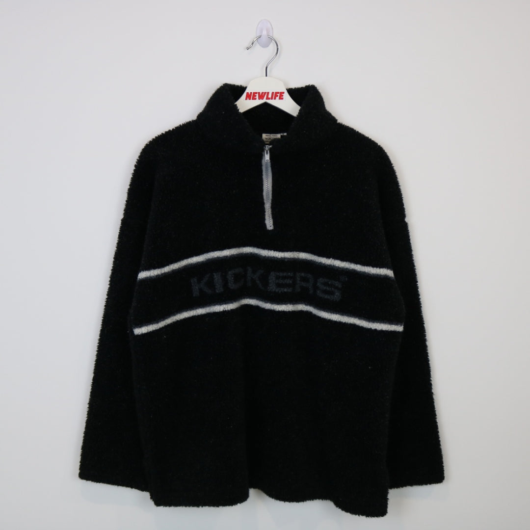 Vintage 90's Kickers Sherpa Quarter Zip Sweater - M-NEWLIFE Clothing