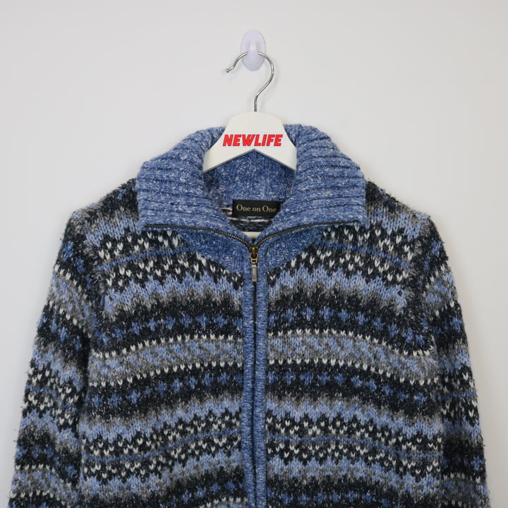 Vintage Patterened Knit Jacket - M-NEWLIFE Clothing