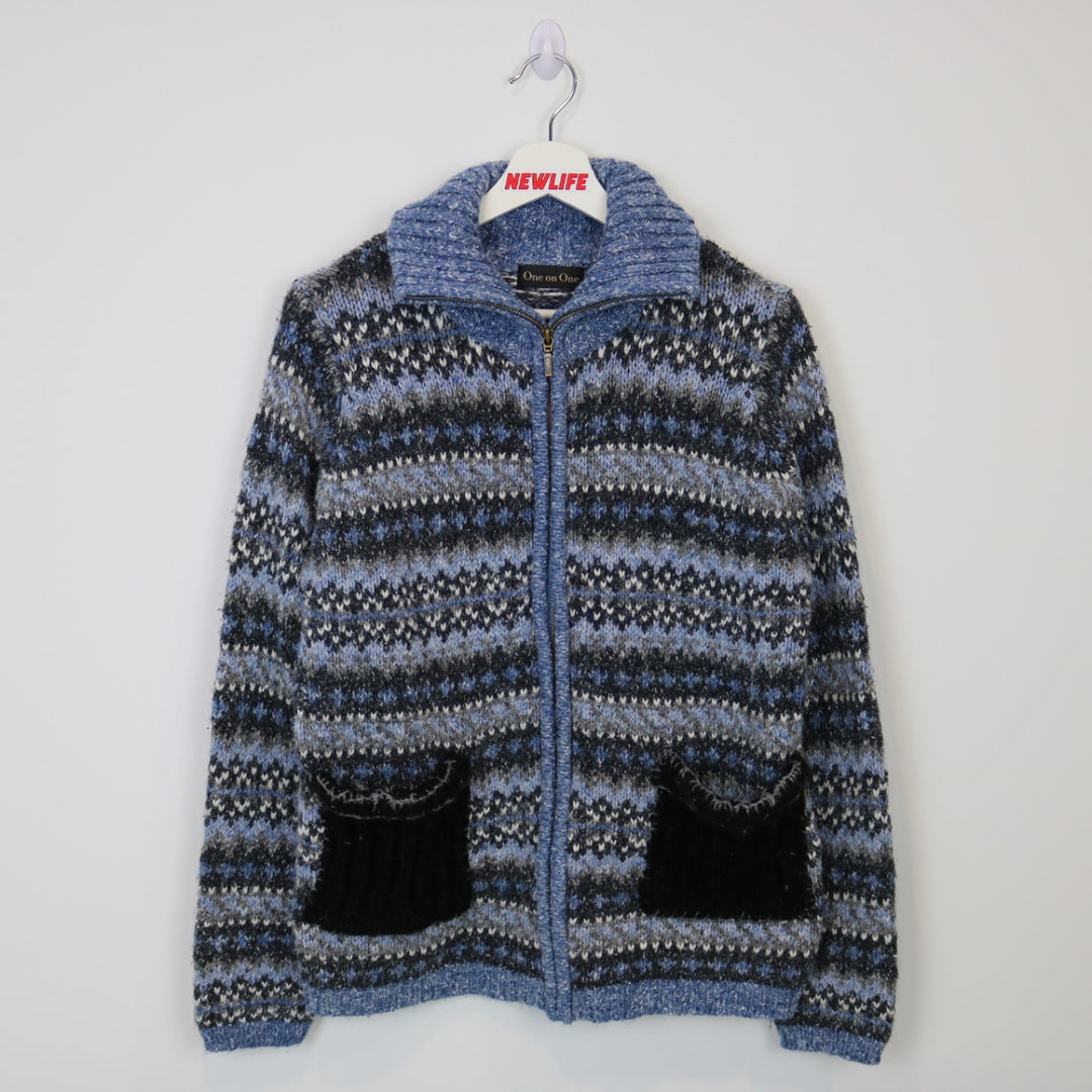 Vintage Patterened Knit Jacket - M-NEWLIFE Clothing