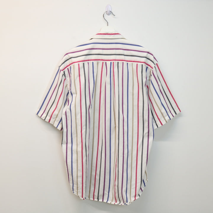 Vintage 90's Striped Short Sleeve Button Up - L-NEWLIFE Clothing