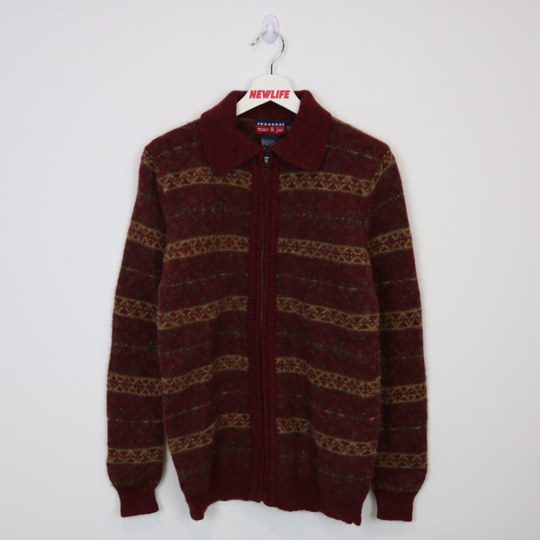Vintage Striped Wool Knit Jacket - XS-NEWLIFE Clothing