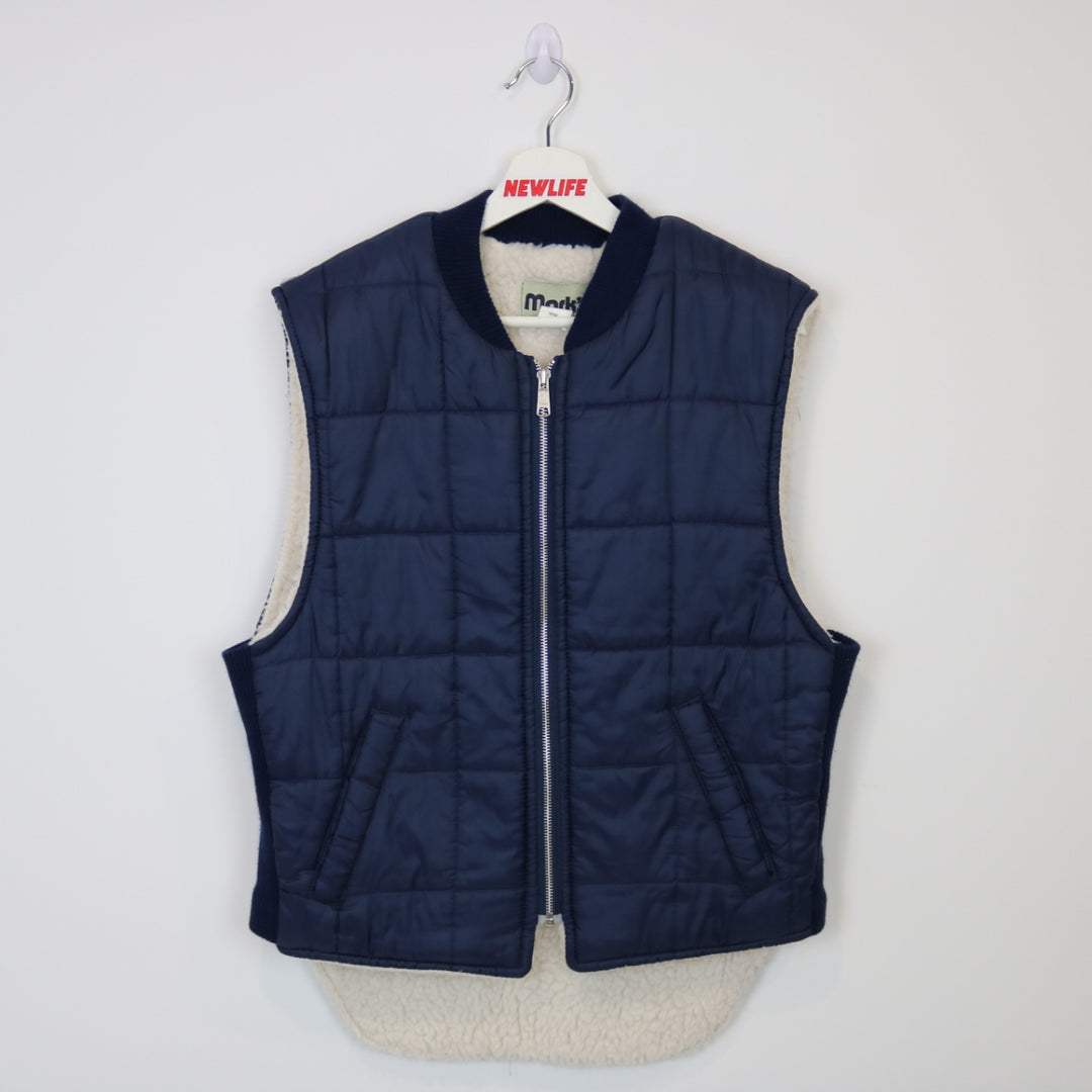 Vintage 80's Marks Sherpa Lined Vest - M-NEWLIFE Clothing