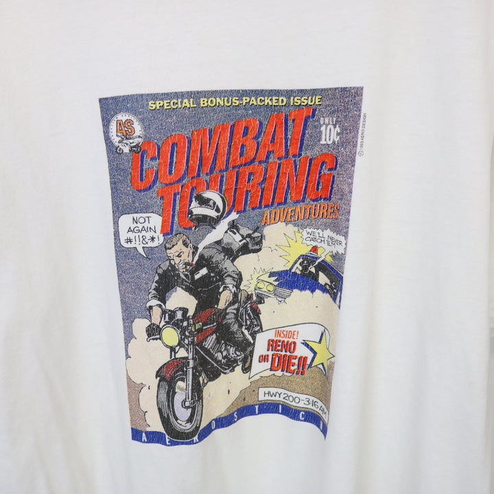 Vintage 1993 Combat Touring Adventures Comic Tee - L-NEWLIFE Clothing