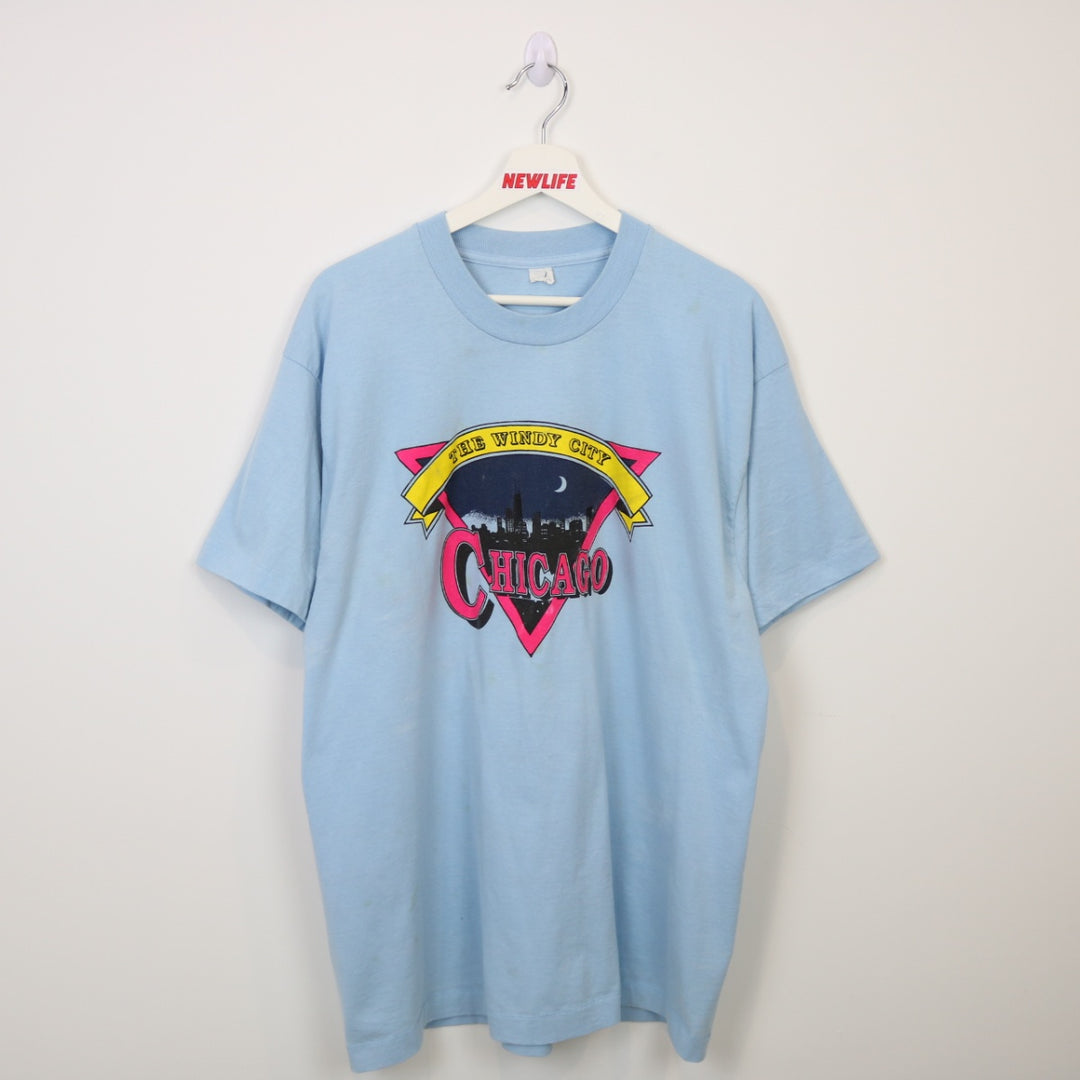 Vintage 90's Chicago Windy City Tee - L-NEWLIFE Clothing