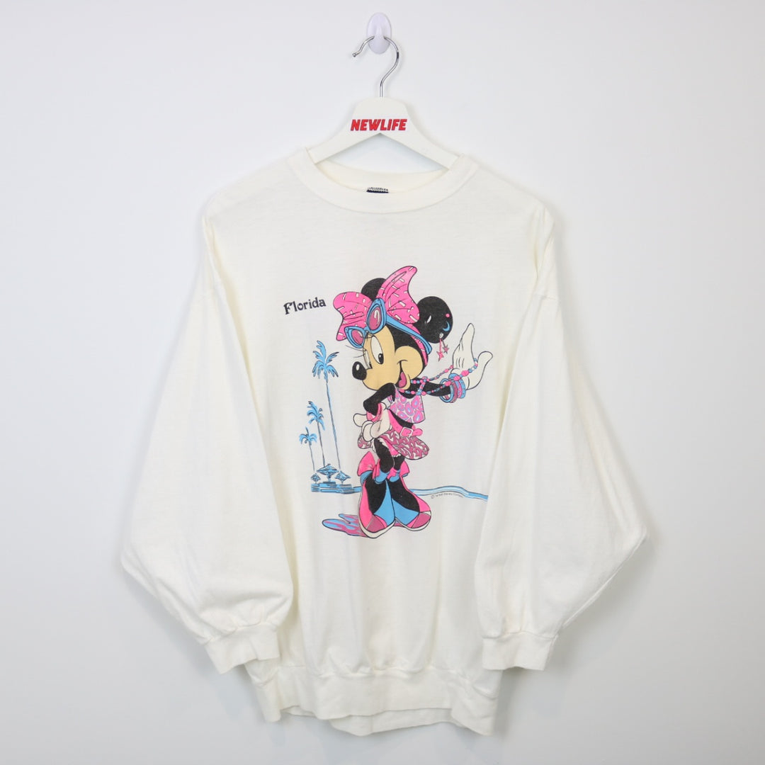 Vintage 80's Disney Minnie Mouse Florida Crewneck - M/L-NEWLIFE Clothing