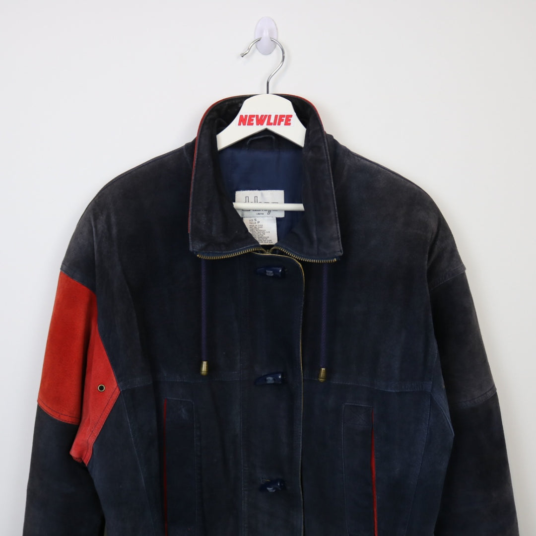 Vintage 90's Color Blocked Suede Leather Jacket - M-NEWLIFE Clothing