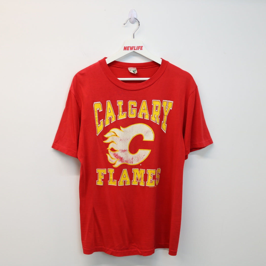 Vintage 1988 Calgary Flames Tee - M-NEWLIFE Clothing