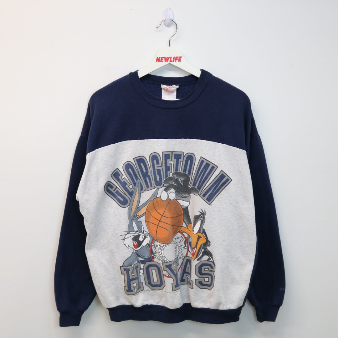 Vintage 1994 Georgetown Hoyas Looney Tunes Crewneck - M-NEWLIFE Clothing