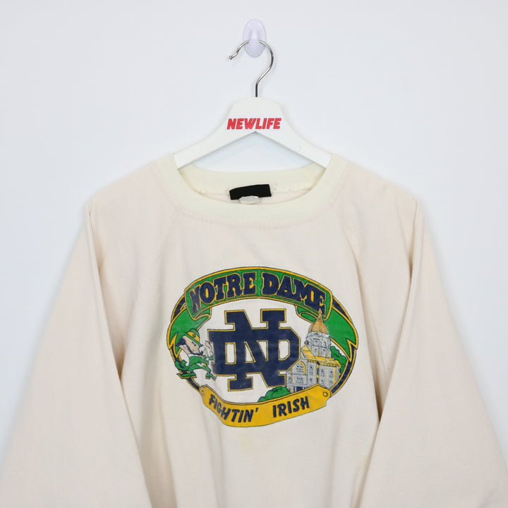 Vintage 90's Notre Dame Fightin' Irish Corduroy Crewneck - XL-NEWLIFE Clothing