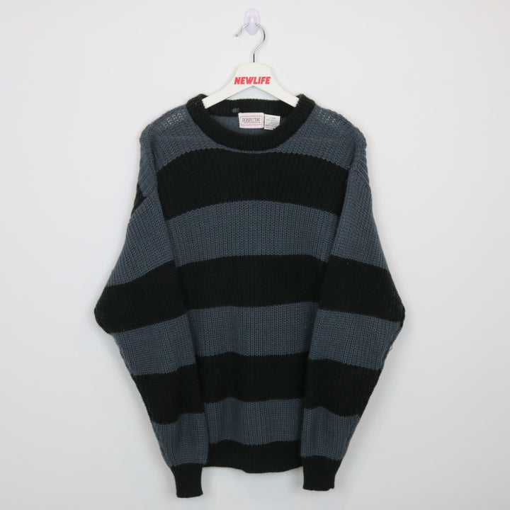Vintage 90's Persepctive Striped Knit Sweater - S-NEWLIFE Clothing