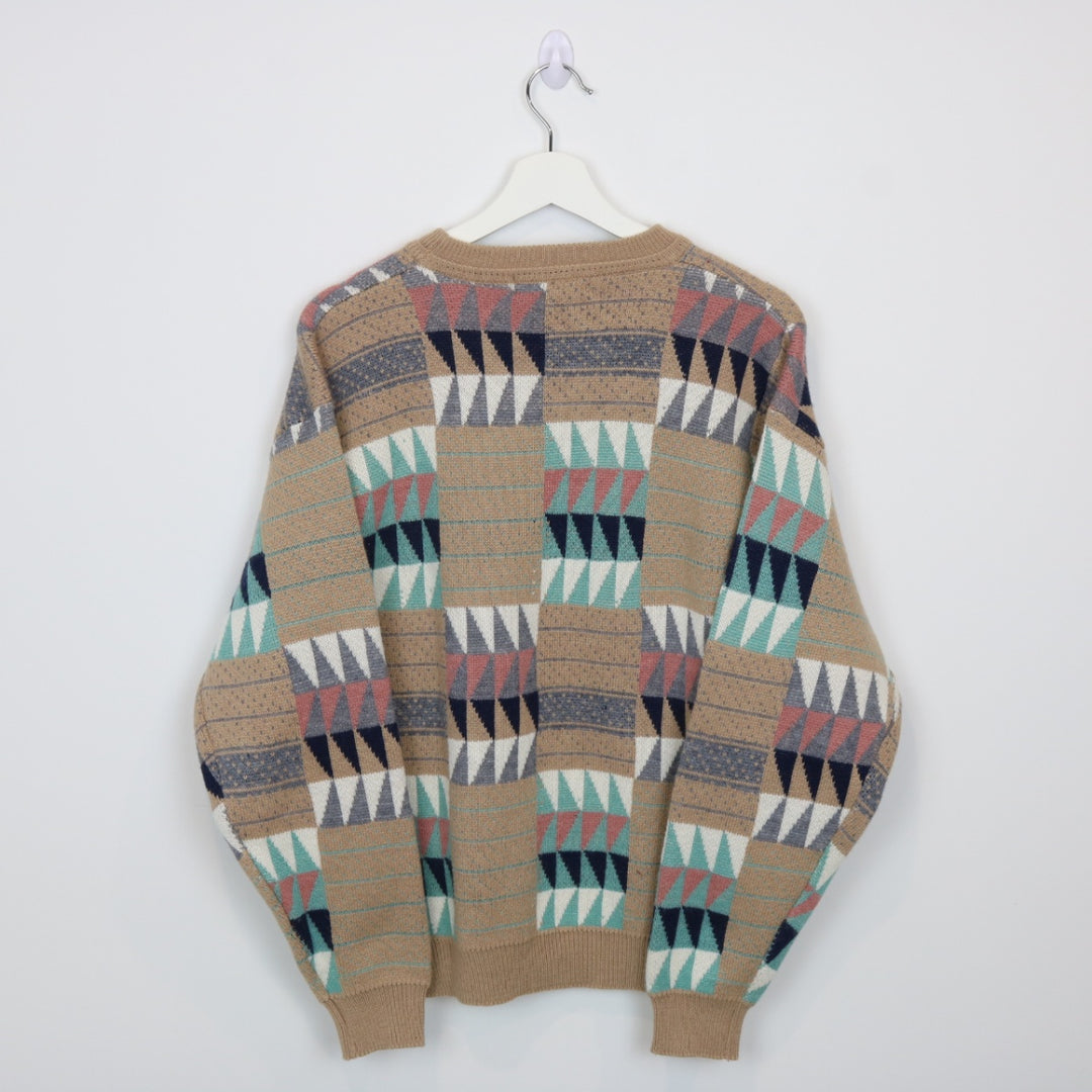 Vintage 80's Camela Patterned Knit Sweater - S-NEWLIFE Clothing