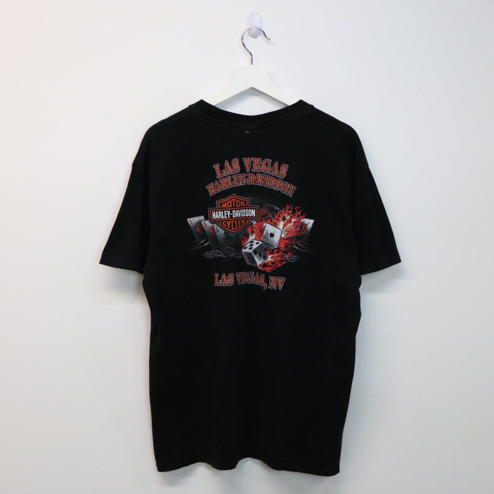 Vintage 00's Harley Davidson Las Vegas Tee - L-NEWLIFE Clothing