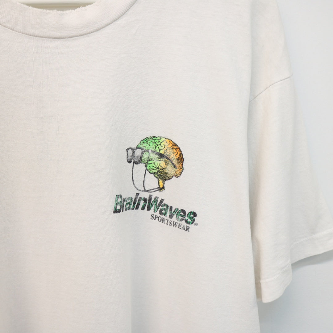 Vintage 1989 Brainwaves Sportswear Antigua Tee - XL-NEWLIFE Clothing