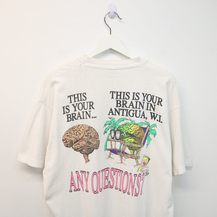 Vintage 1989 Brainwaves Sportswear Antigua Tee - XL-NEWLIFE Clothing