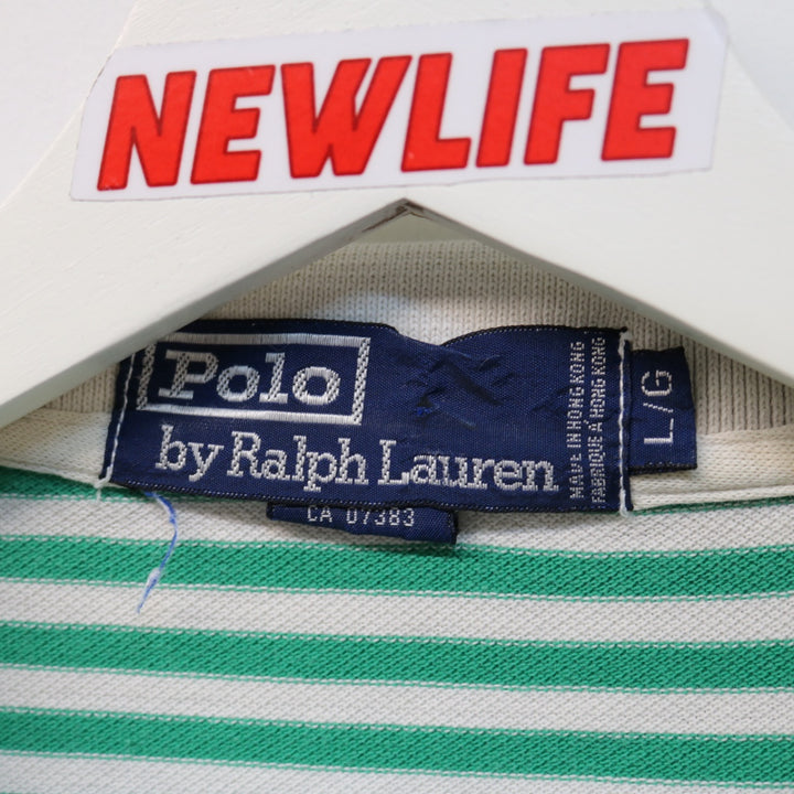 Vintage 90's Ralph Lauren Striped Polo Shirt - M/L-NEWLIFE Clothing