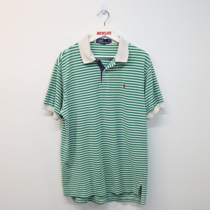 Vintage 90's Ralph Lauren Striped Polo Shirt - M/L-NEWLIFE Clothing