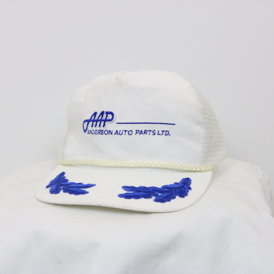 Vintage 90's Anderson Auto Parts Corduroy Trucker Hat - OS-NEWLIFE Clothing