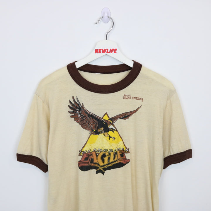Vintage 80's The American Eagle Ringer Tee - M-NEWLIFE Clothing