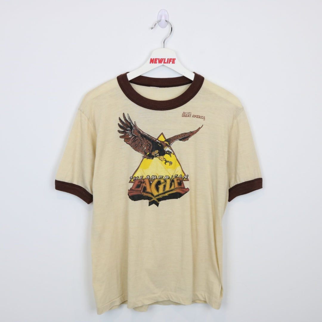 Vintage 80's The American Eagle Ringer Tee - M-NEWLIFE Clothing