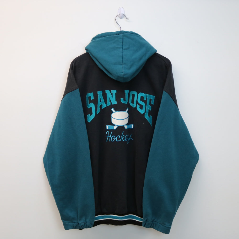 Vintage San Jose Hockey Hooded Jacket - XL-NEWLIFE Clothing