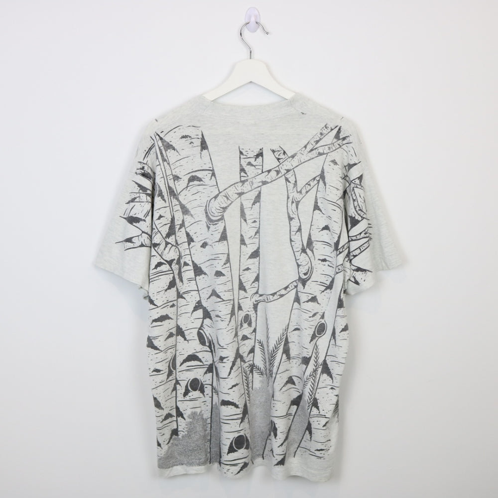 Vintage 90's AOP Wolf Nature Tee - XL-NEWLIFE Clothing