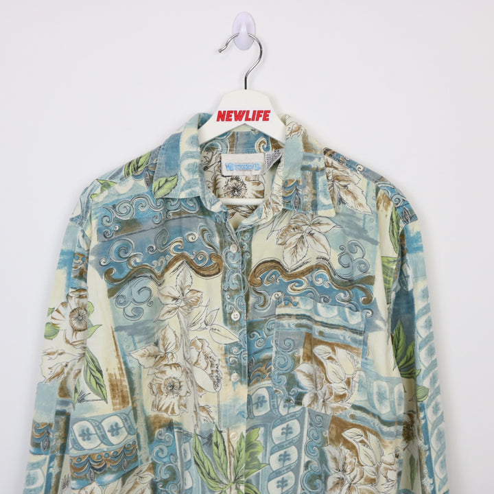 Vintage 90's Floral Patterned Button Up - S-NEWLIFE Clothing