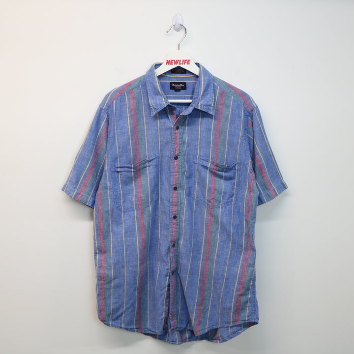 Vintage 90's Christian Dior Striped Button Up - M-NEWLIFE Clothing