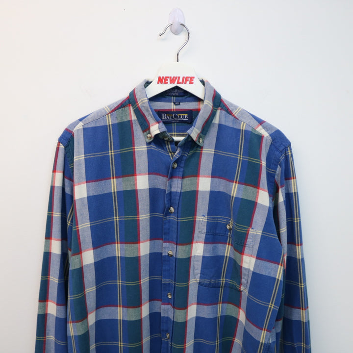 Vintage 90's Bay Club Plaid Flannel Button Up - M-NEWLIFE Clothing