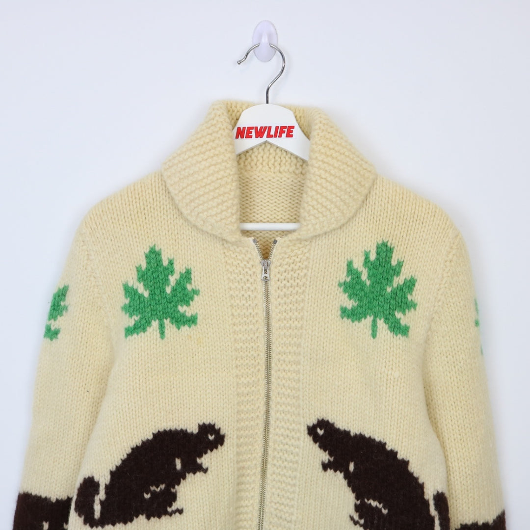Vintage 60's Cowichan Beaver Knit Jacket - S-NEWLIFE Clothing