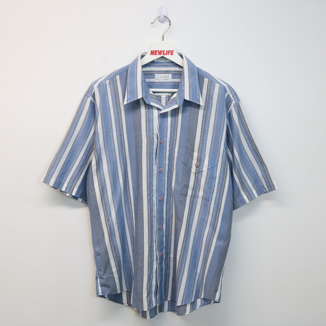 Vintage 90's Striped Short Sleeve Button Up - M-NEWLIFE Clothing