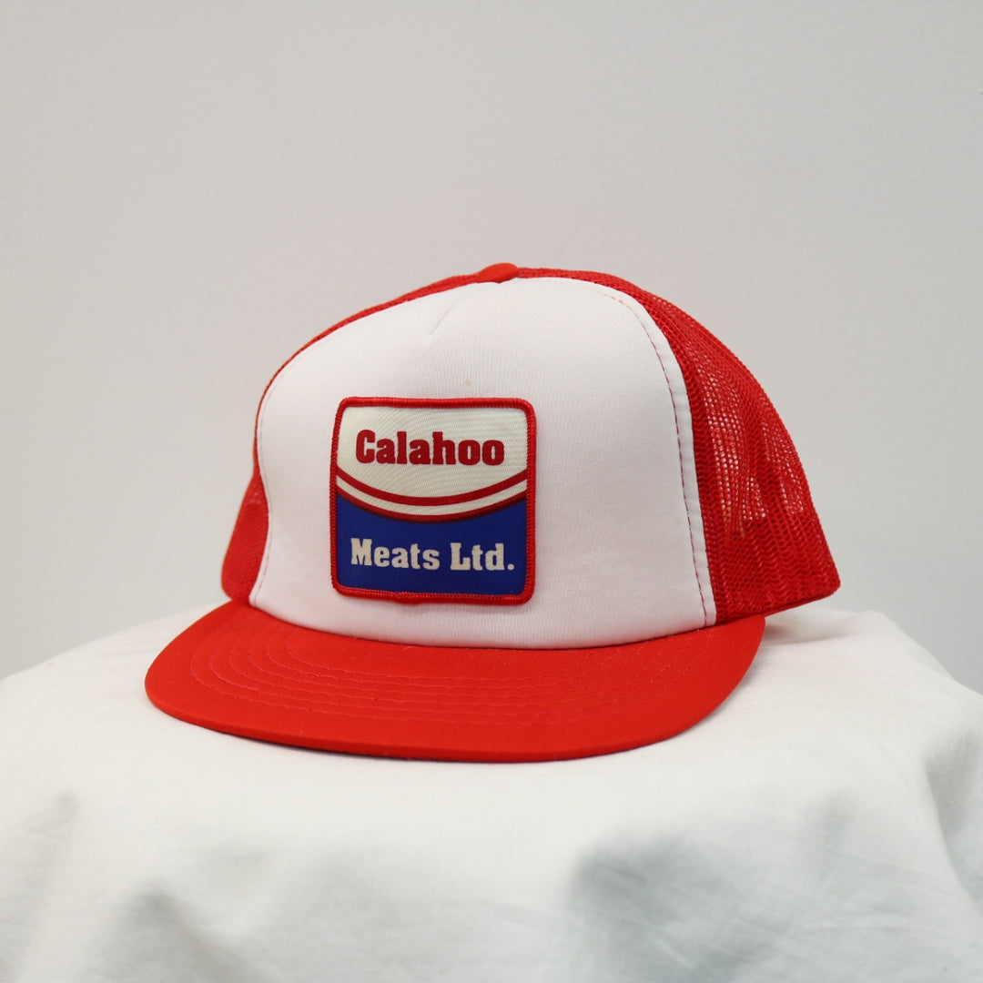 Vintage 80's Calahoo Meats Trucker Hat - OS-NEWLIFE Clothing